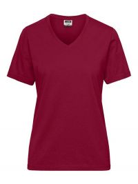 V-Shirt Damen Weinrot